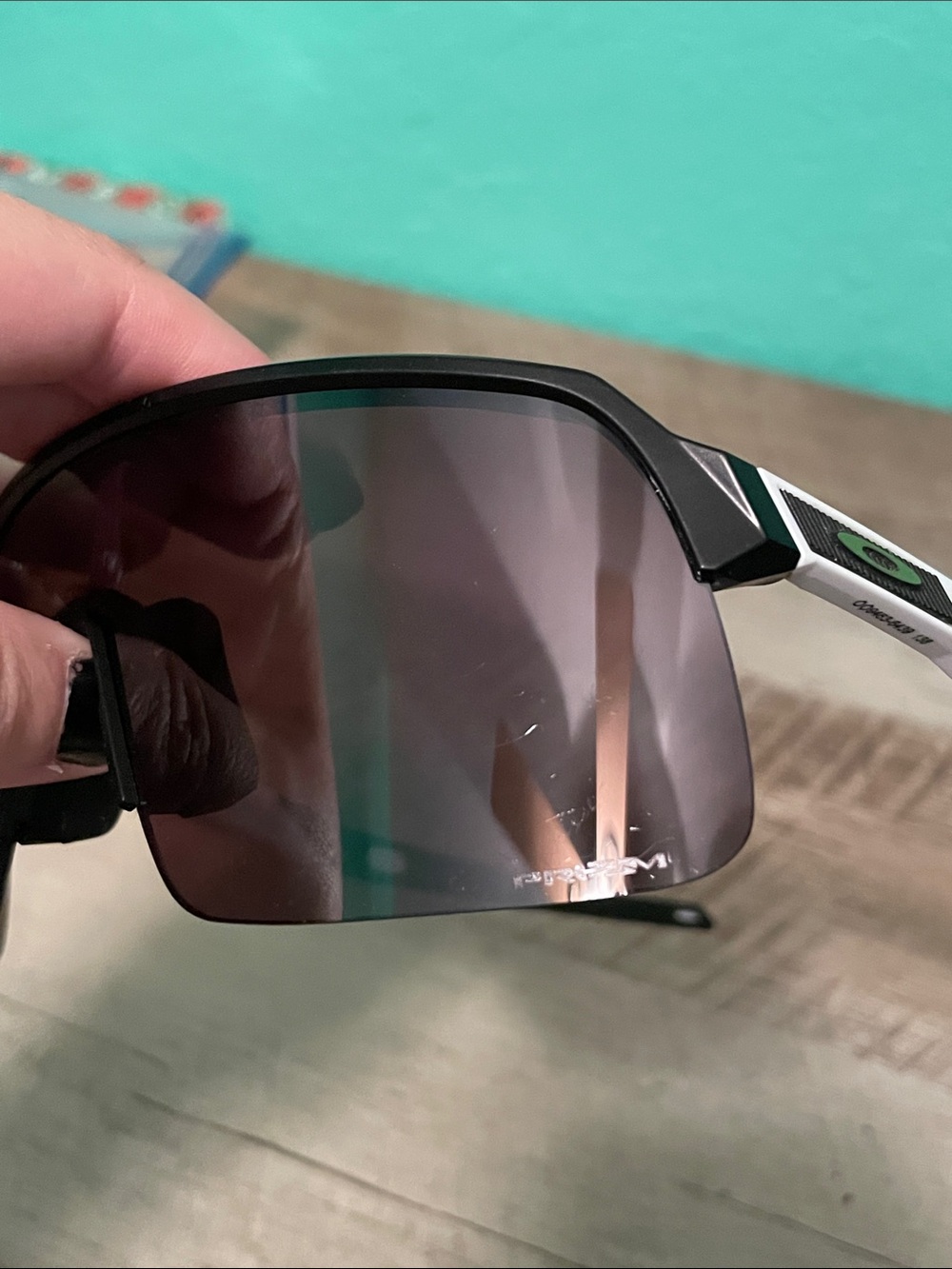 Oakley Sutro Lite with Prizm Shield-Style Sunglasses in Black and White - Picture 9 of 11